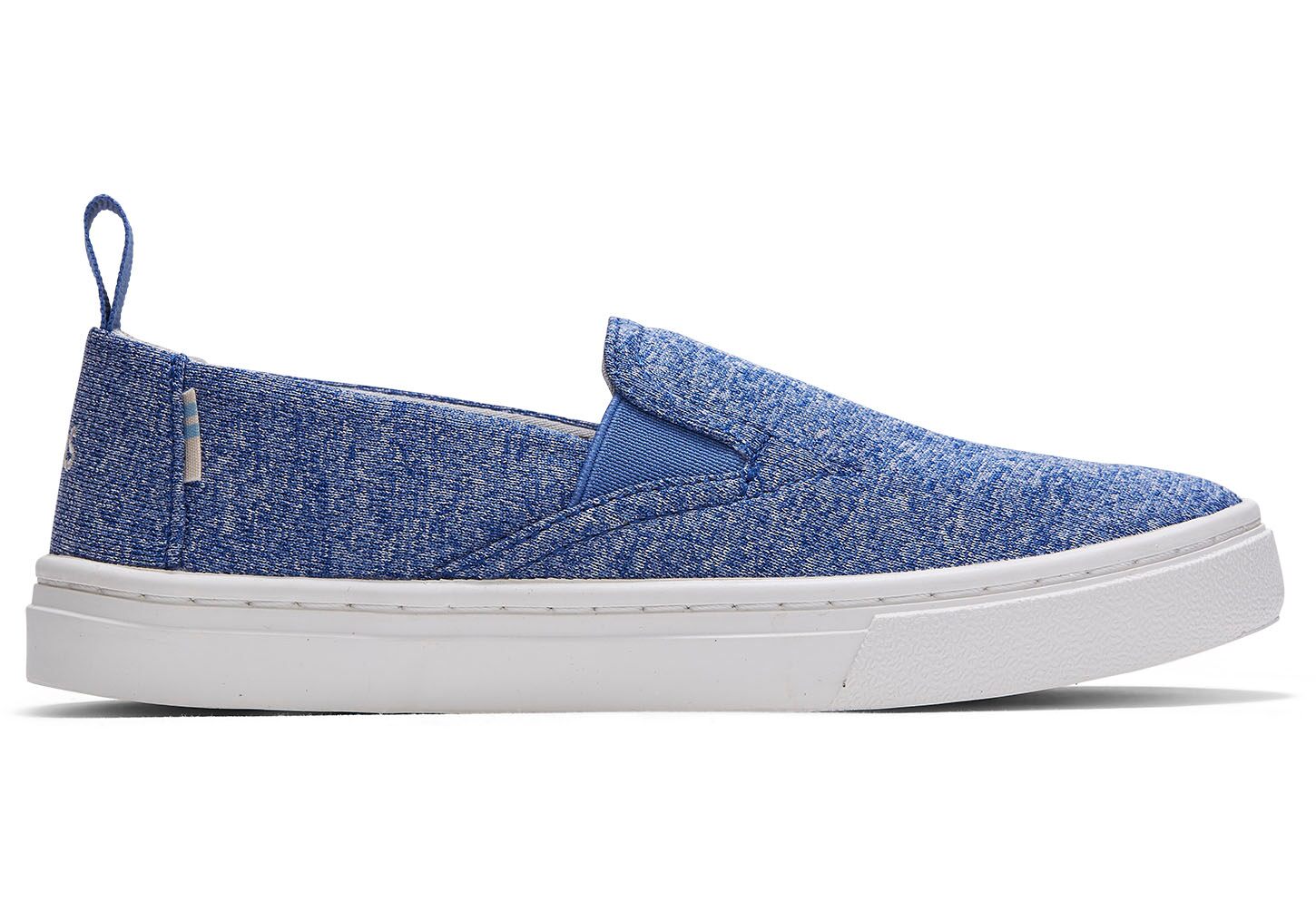 Toms REPREVE Melange Knit Luca - Kids Slip Ons - Blue - NZ - 295834VNG